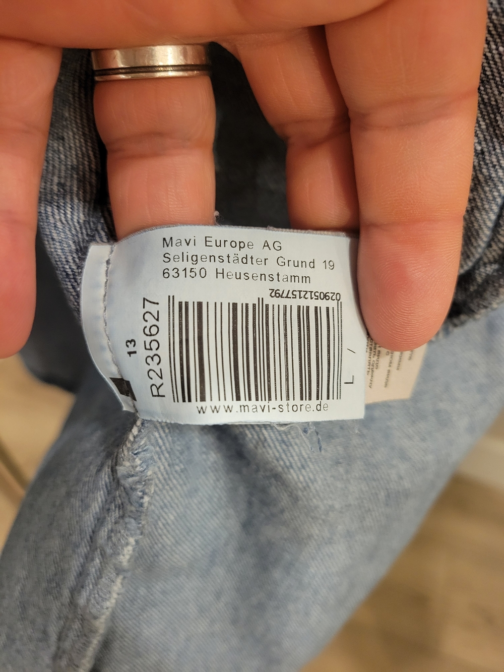 Mavi New Casual Denim Button-Front Dress, Size L - Picture 5 of 5